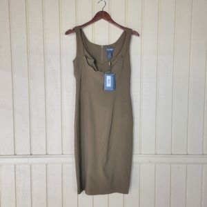 NWT ZAC POSEN khaki brown bodycon dress Size 4  Color: khaki brown